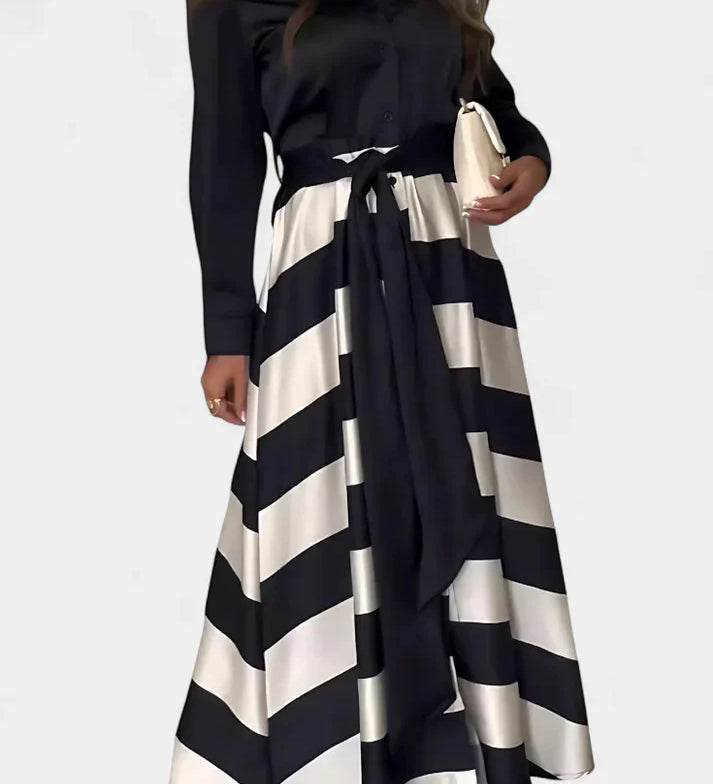 Alionne | Csíkos Maxi Ruha