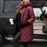 Bogna | Kapucnis steppelt pehelykabát 